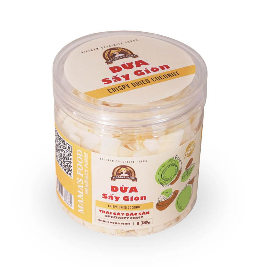 Dừa sấy giòn ( lon nhựa 130g ) - 0 - image