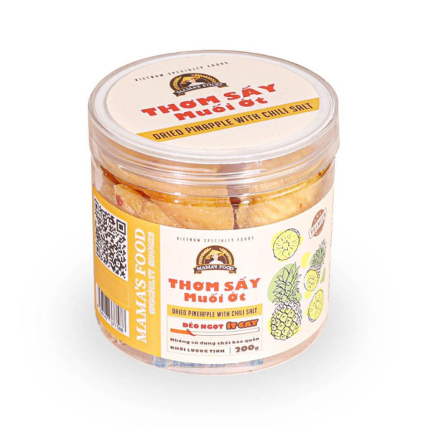 Thơm Sấy Muối Ớt ( lon nhựa 200g ) - front