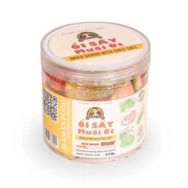 Ổi Hồng Sấy Muối Ớt ( lon nhựa 250g ) - front