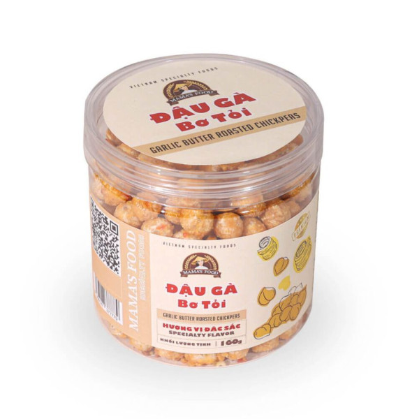 Đậu Gà Bơ Tỏi ( lon nhựa 160g ) - front