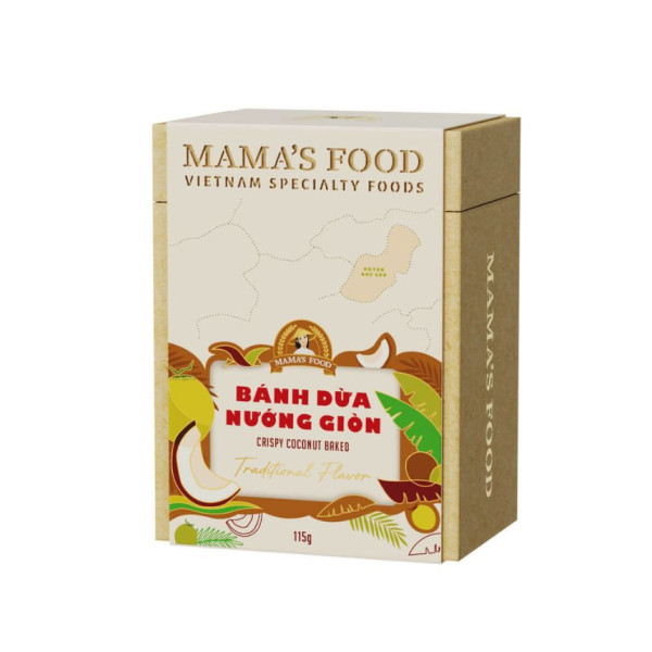 Bánh Dừa Nướng Giòn ( hộp giấy 115g ) - front