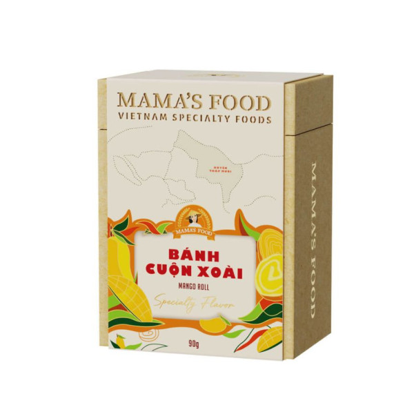 Bánh Cuộn Xoài ( hộp giấy 90g ) - front